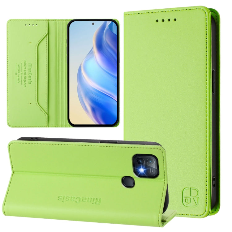 RC01 Dual-Folded Magnetic Suction RFID Leather Phone Case, For Infinix Note 12 Pro 5G, For Infinix Hot 12 Play, For Infinix Hot 10T / Hot 10S X689, For Infinix Hot 10i