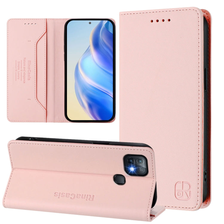 RC01 Dual-Folded Magnetic Suction RFID Leather Phone Case, For Infinix Note 12 Pro 5G, For Infinix Hot 12 Play, For Infinix Hot 10T / Hot 10S X689, For Infinix Hot 10i