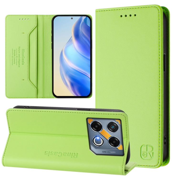 RC01 Dual-Folded Magnetic Suction RFID Leather Phone Case, For Infinix Note 40 5G, For Infinix GT 20 Pro 5G, For Infinix Note 40 Pro 4G / 5G, For Infinix Note 40 4G, For Infinix Hot 40 4G / Hot 40 Play, For Infinix Zero 30 4G