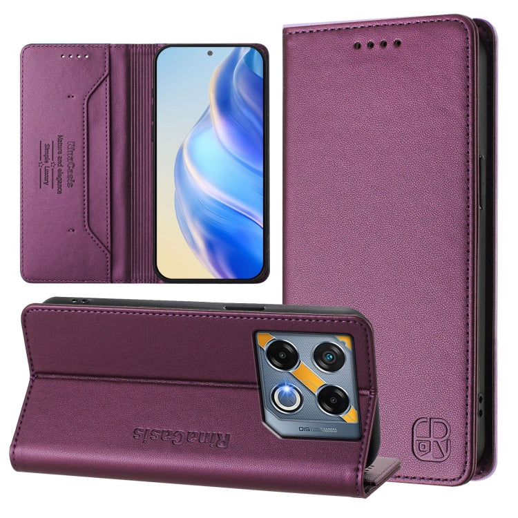 RC01 Dual-Folded Magnetic Suction RFID Leather Phone Case, For Infinix Note 40 5G, For Infinix GT 20 Pro 5G, For Infinix Note 40 Pro 4G / 5G, For Infinix Note 40 4G, For Infinix Hot 40 4G / Hot 40 Play, For Infinix Zero 30 4G