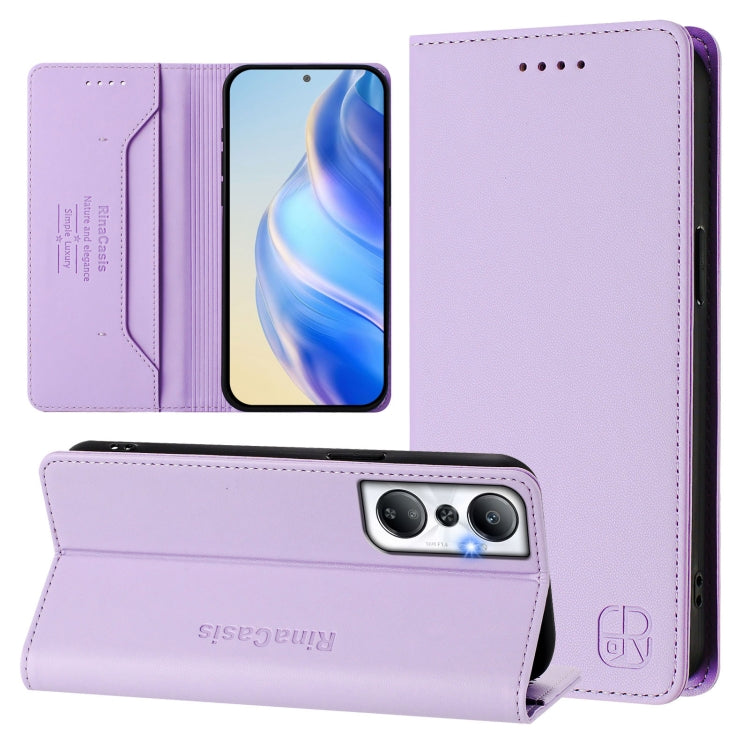 RC01 Dual-Folded Magnetic Suction RFID Leather Phone Case, For Infinix Zero 5G 2023, For Infinix Hot 20 Play, For Infinix Hot 20 4G, For Infinix Zero 20, For Infinix Note 12 4G / 12 Pro 4G, For Infinix Smart 6 / 6 Plus / 6 HD