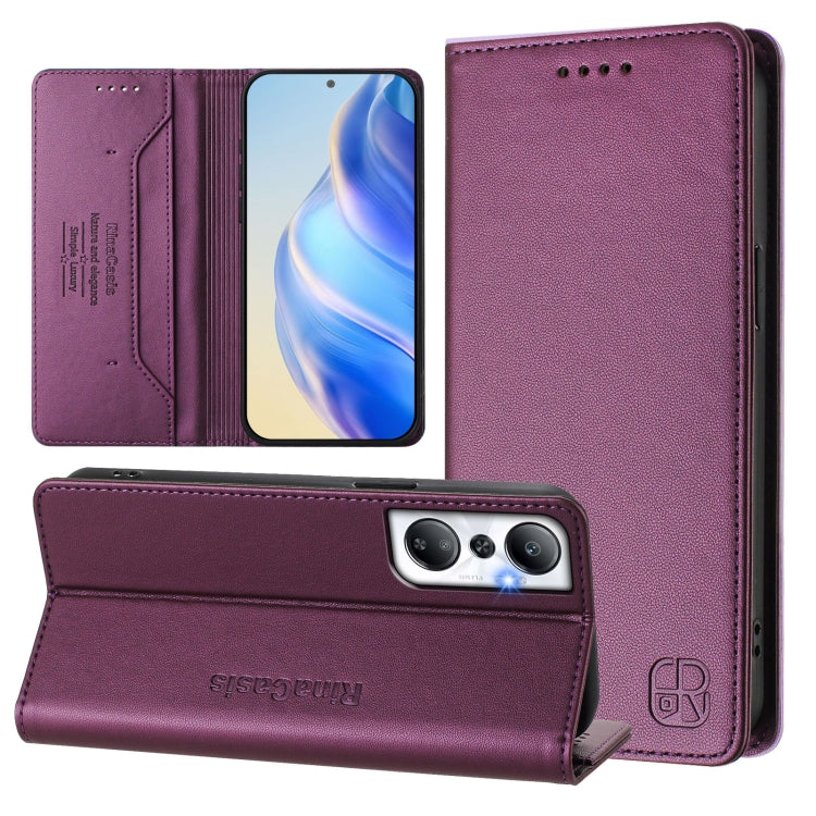 RC01 Dual-Folded Magnetic Suction RFID Leather Phone Case, For Infinix Zero 5G 2023, For Infinix Hot 20 Play, For Infinix Hot 20 4G, For Infinix Zero 20, For Infinix Note 12 4G / 12 Pro 4G, For Infinix Smart 6 / 6 Plus / 6 HD
