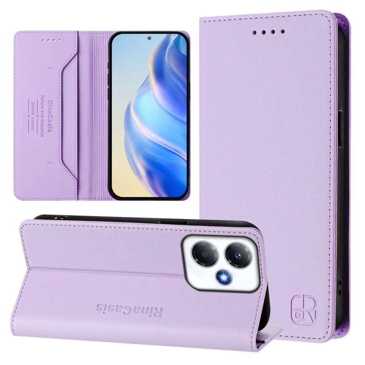 RC01 Dual-Folded Magnetic Suction RFID Leather Phone Case, For Infinix Zero 30 5G, For Infinix Hot 30 5G, For Infinix Hot 30 Play 4G / NFC 4G, For Infinix Smart 7 India / 7 Plus, For Infinix Note 30 4G / 5G, For Infinix Note 30 Pro 4G