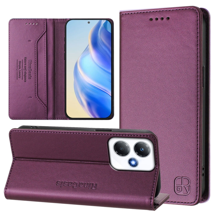 RC01 Dual-Folded Magnetic Suction RFID Leather Phone Case, For Infinix Zero 30 5G, For Infinix Hot 30 5G, For Infinix Hot 30 Play 4G / NFC 4G, For Infinix Smart 7 India / 7 Plus, For Infinix Note 30 4G / 5G, For Infinix Note 30 Pro 4G