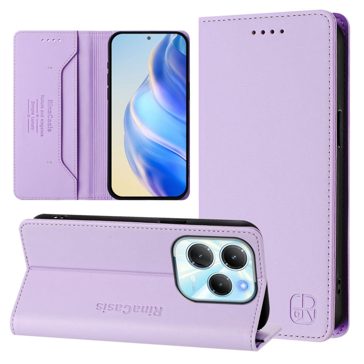 RC01 Dual-Folded Magnetic Suction RFID Leather Phone Case, For Infinix Note 40 5G, For Infinix GT 20 Pro 5G, For Infinix Note 40 Pro 4G / 5G, For Infinix Note 40 4G, For Infinix Hot 40 4G / Hot 40 Play, For Infinix Zero 30 4G