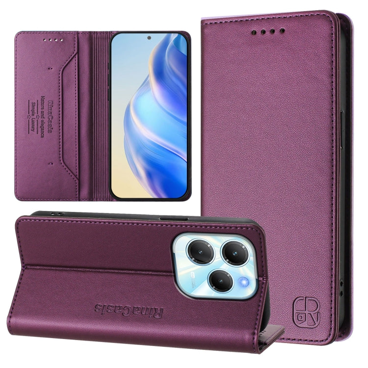 RC01 Dual-Folded Magnetic Suction RFID Leather Phone Case, For Infinix Note 40 5G, For Infinix GT 20 Pro 5G, For Infinix Note 40 Pro 4G / 5G, For Infinix Note 40 4G, For Infinix Hot 40 4G / Hot 40 Play, For Infinix Zero 30 4G