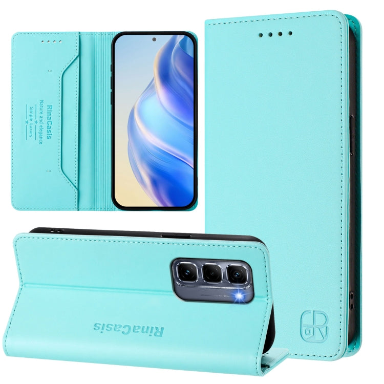 RC01 Dual-Folded Magnetic Suction RFID Leather Phone Case, For Infinix Hot 50i 5G / Smart 9 4G, For Infinix Hot 50 Pro+ 4G, For Infinix Hot 50 4G, For Infinix Hot 50 5G, For Infinix Zero 40 4G / 5G, For Infinix Note 40X 5G