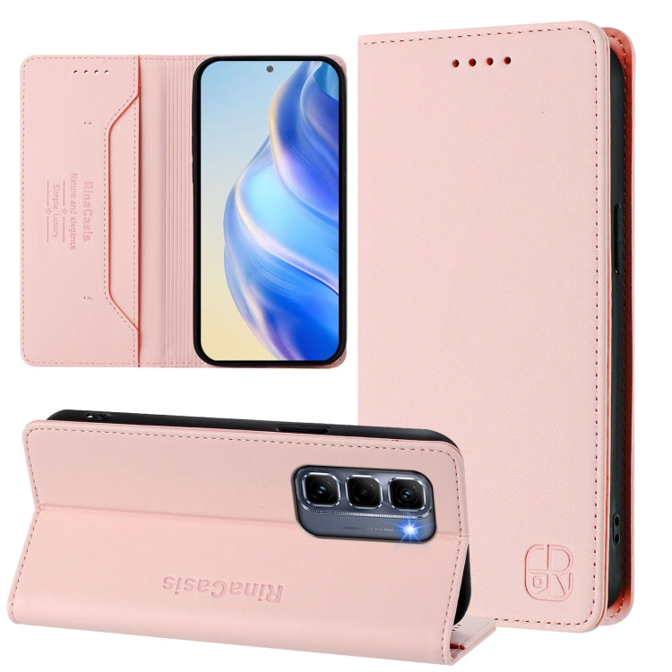 RC01 Dual-Folded Magnetic Suction RFID Leather Phone Case, For Infinix Hot 50i 5G / Smart 9 4G, For Infinix Hot 50 Pro+ 4G, For Infinix Hot 50 4G, For Infinix Hot 50 5G, For Infinix Zero 40 4G / 5G, For Infinix Note 40X 5G