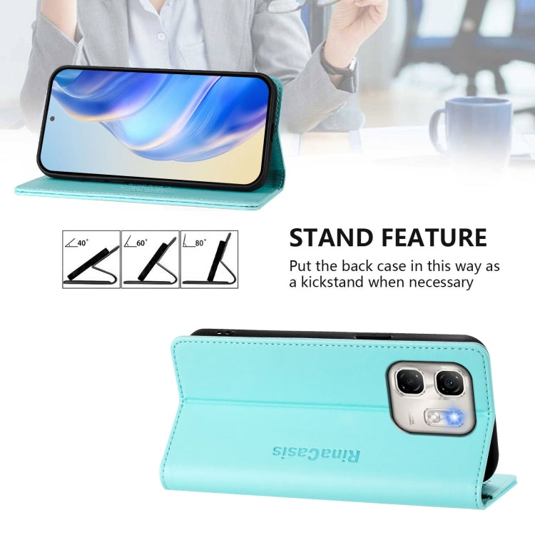 RC01 Dual-Folded Magnetic Suction RFID Leather Phone Case, For Infinix Hot 50i 5G / Smart 9 4G, For Infinix Hot 50 Pro+ 4G, For Infinix Hot 50 4G, For Infinix Hot 50 5G, For Infinix Zero 40 4G / 5G, For Infinix Note 40X 5G