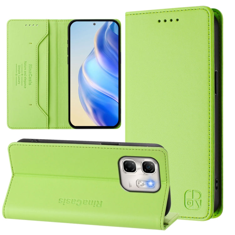 RC01 Dual-Folded Magnetic Suction RFID Leather Phone Case, For Infinix Hot 50i 5G / Smart 9 4G, For Infinix Hot 50 Pro+ 4G, For Infinix Hot 50 4G, For Infinix Hot 50 5G, For Infinix Zero 40 4G / 5G, For Infinix Note 40X 5G