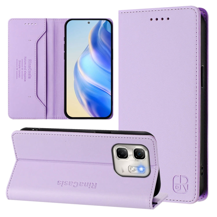 RC01 Dual-Folded Magnetic Suction RFID Leather Phone Case, For Infinix Hot 50i 5G / Smart 9 4G, For Infinix Hot 50 Pro+ 4G, For Infinix Hot 50 4G, For Infinix Hot 50 5G, For Infinix Zero 40 4G / 5G, For Infinix Note 40X 5G