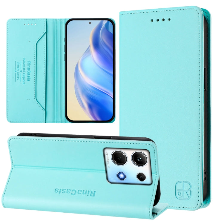 RC01 Dual-Folded Magnetic Suction RFID Leather Phone Case, For Infinix Zero 30 5G, For Infinix Hot 30 5G, For Infinix Hot 30 Play 4G / NFC 4G, For Infinix Smart 7 India / 7 Plus, For Infinix Note 30 4G / 5G, For Infinix Note 30 Pro 4G