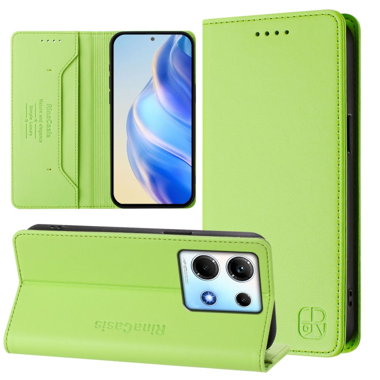 RC01 Dual-Folded Magnetic Suction RFID Leather Phone Case, For Infinix Zero 30 5G, For Infinix Hot 30 5G, For Infinix Hot 30 Play 4G / NFC 4G, For Infinix Smart 7 India / 7 Plus, For Infinix Note 30 4G / 5G, For Infinix Note 30 Pro 4G