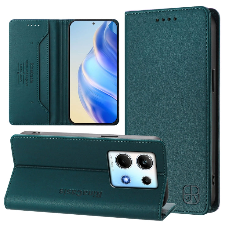 RC01 Dual-Folded Magnetic Suction RFID Leather Phone Case, For Infinix Zero 30 5G, For Infinix Hot 30 5G, For Infinix Hot 30 Play 4G / NFC 4G, For Infinix Smart 7 India / 7 Plus, For Infinix Note 30 4G / 5G, For Infinix Note 30 Pro 4G