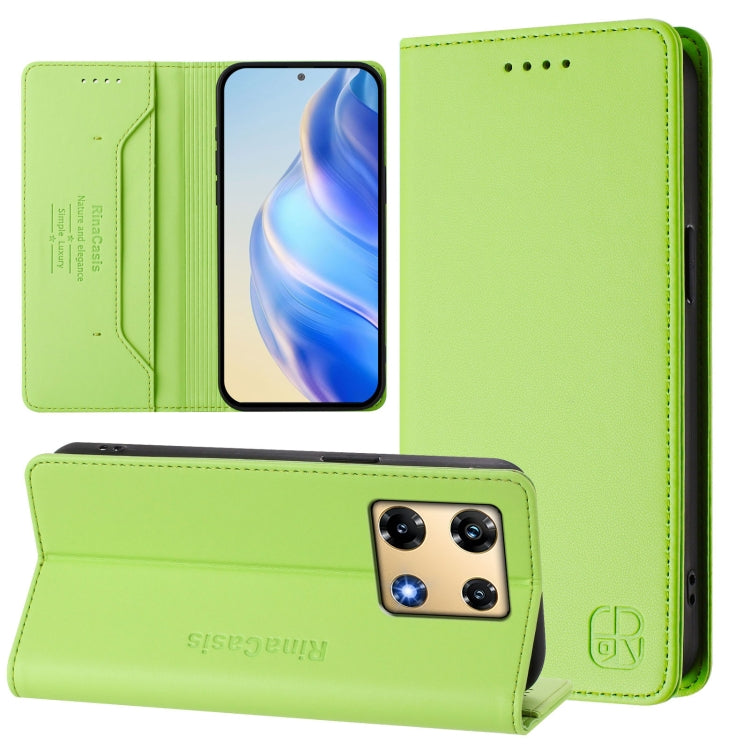 RC01 Dual-Folded Magnetic Suction RFID Leather Phone Case, For Infinix Zero 30 5G, For Infinix Hot 30 5G, For Infinix Hot 30 Play 4G / NFC 4G, For Infinix Smart 7 India / 7 Plus, For Infinix Note 30 4G / 5G, For Infinix Note 30 Pro 4G