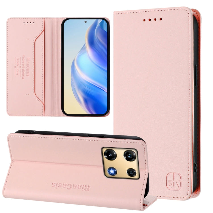 RC01 Dual-Folded Magnetic Suction RFID Leather Phone Case, For Infinix Zero 30 5G, For Infinix Hot 30 5G, For Infinix Hot 30 Play 4G / NFC 4G, For Infinix Smart 7 India / 7 Plus, For Infinix Note 30 4G / 5G, For Infinix Note 30 Pro 4G