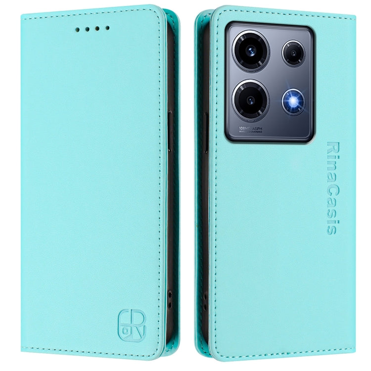 RC01 Dual-Folded Magnetic Suction RFID Leather Phone Case, For Infinix Note 30 VIP, For Infinix Hot 30i / X669, For Infinix Hot 30 4G, For Infinix Hot 20S / Hot 20 Pro, For Infinix Hot 20 5G, For Infinix Hot 12i / Hot 20i