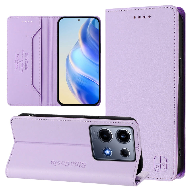 RC01 Dual-Folded Magnetic Suction RFID Leather Phone Case, For Infinix Note 30 VIP, For Infinix Hot 30i / X669, For Infinix Hot 30 4G, For Infinix Hot 20S / Hot 20 Pro, For Infinix Hot 20 5G, For Infinix Hot 12i / Hot 20i