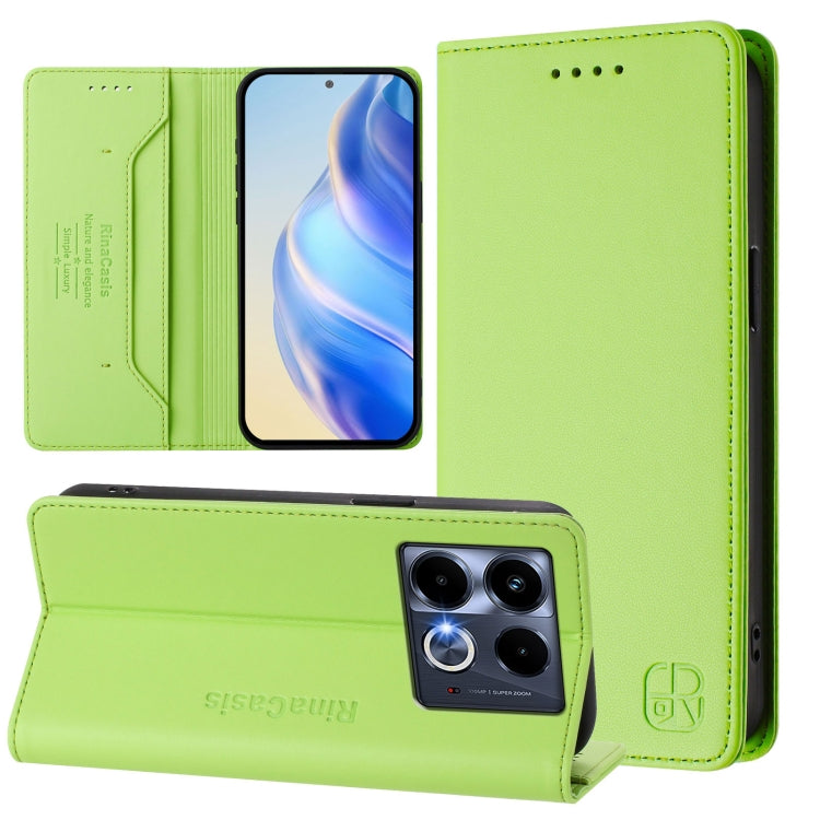 RC01 Dual-Folded Magnetic Suction RFID Leather Phone Case, For Infinix Note 40 5G, For Infinix GT 20 Pro 5G, For Infinix Note 40 Pro 4G / 5G, For Infinix Note 40 4G, For Infinix Hot 40 4G / Hot 40 Play, For Infinix Zero 30 4G