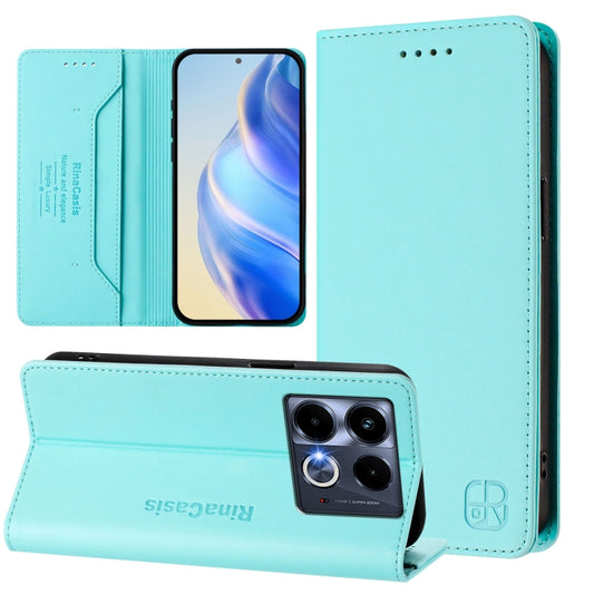 RC01 Dual-Folded Magnetic Suction RFID Leather Phone Case, For Infinix Note 40 5G, For Infinix GT 20 Pro 5G, For Infinix Note 40 Pro 4G / 5G, For Infinix Note 40 4G, For Infinix Hot 40 4G / Hot 40 Play, For Infinix Zero 30 4G