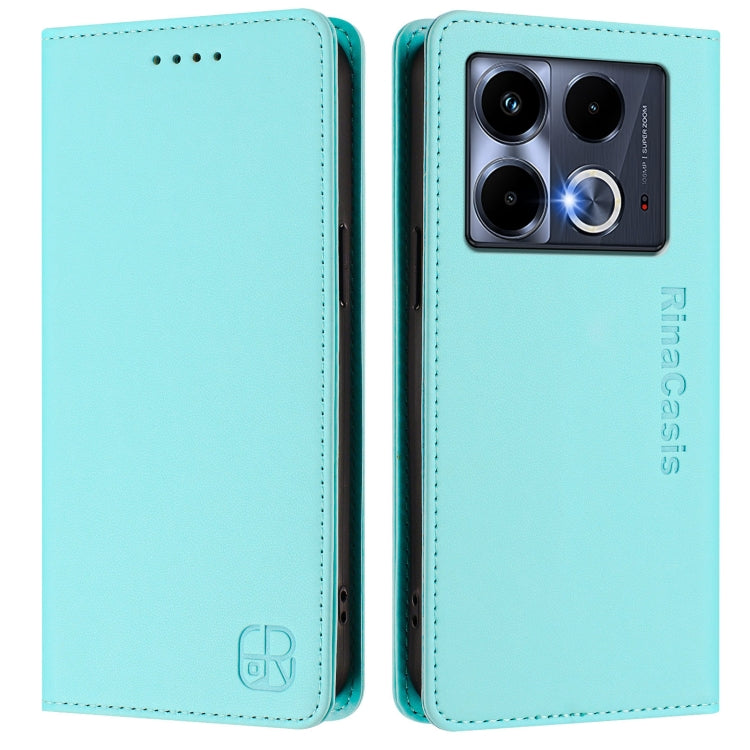 RC01 Dual-Folded Magnetic Suction RFID Leather Phone Case, For Infinix Note 40 5G, For Infinix GT 20 Pro 5G, For Infinix Note 40 Pro 4G / 5G, For Infinix Note 40 4G, For Infinix Hot 40 4G / Hot 40 Play, For Infinix Zero 30 4G