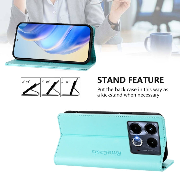 RC01 Dual-Folded Magnetic Suction RFID Leather Phone Case, For Infinix Note 40 5G, For Infinix GT 20 Pro 5G, For Infinix Note 40 Pro 4G / 5G, For Infinix Note 40 4G, For Infinix Hot 40 4G / Hot 40 Play, For Infinix Zero 30 4G