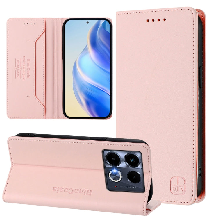 RC01 Dual-Folded Magnetic Suction RFID Leather Phone Case, For Infinix Note 40 5G, For Infinix GT 20 Pro 5G, For Infinix Note 40 Pro 4G / 5G, For Infinix Note 40 4G, For Infinix Hot 40 4G / Hot 40 Play, For Infinix Zero 30 4G