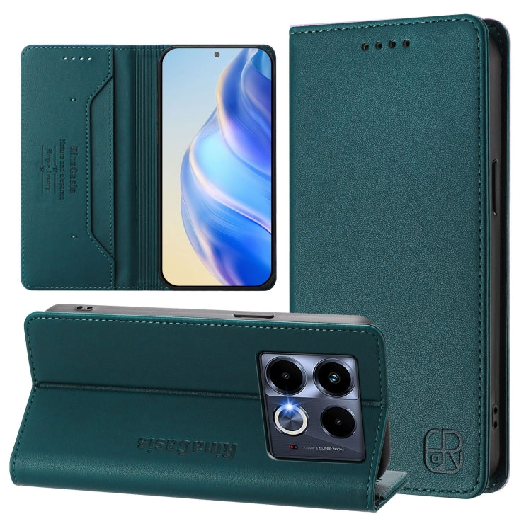 RC01 Dual-Folded Magnetic Suction RFID Leather Phone Case, For Infinix Note 40 5G, For Infinix GT 20 Pro 5G, For Infinix Note 40 Pro 4G / 5G, For Infinix Note 40 4G, For Infinix Hot 40 4G / Hot 40 Play, For Infinix Zero 30 4G