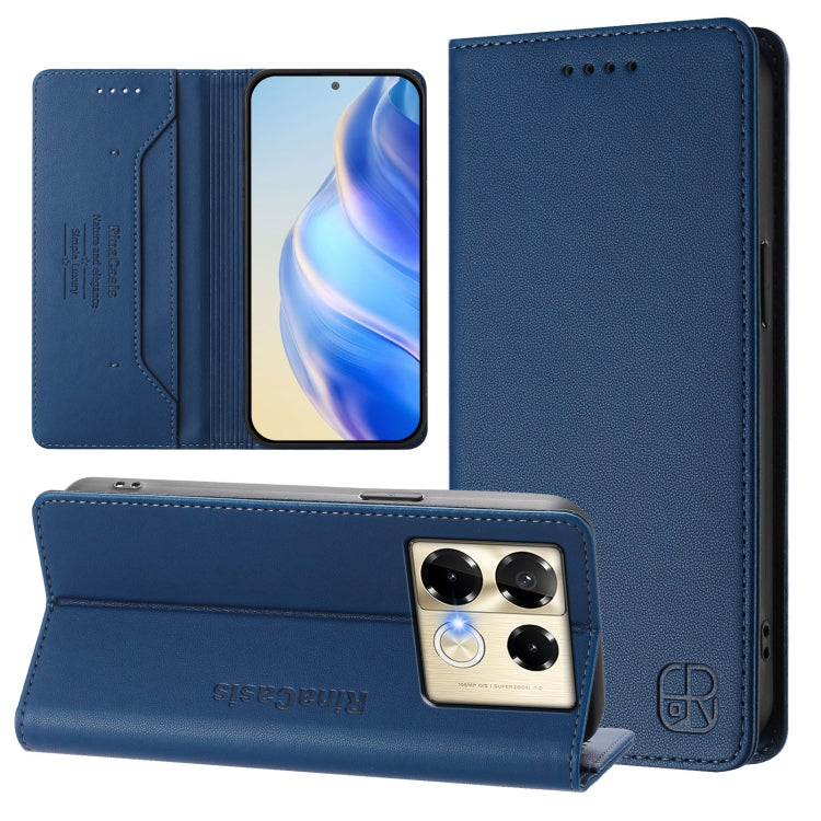 RC01 Dual-Folded Magnetic Suction RFID Leather Phone Case, For Infinix Note 40 5G, For Infinix GT 20 Pro 5G, For Infinix Note 40 Pro 4G / 5G, For Infinix Note 40 4G, For Infinix Hot 40 4G / Hot 40 Play, For Infinix Zero 30 4G