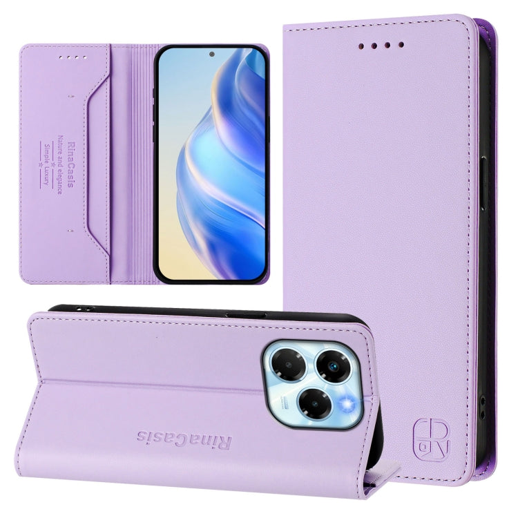 RC01 Dual-Folded Magnetic Suction RFID Leather Phone Case, For Infinix Hot 50i 5G / Smart 9 4G, For Infinix Hot 50 Pro+ 4G, For Infinix Hot 50 4G, For Infinix Hot 50 5G, For Infinix Zero 40 4G / 5G, For Infinix Note 40X 5G