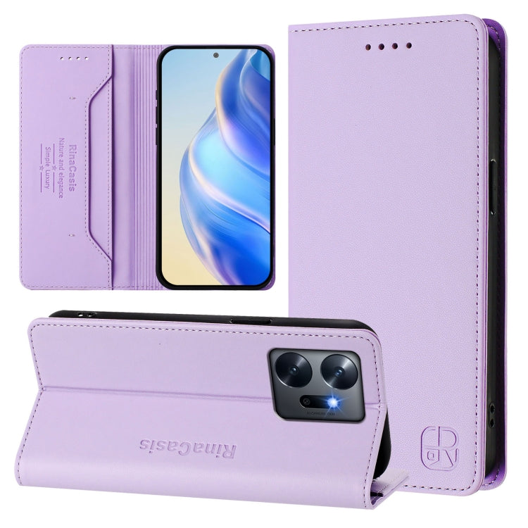 RC01 Dual-Folded Magnetic Suction RFID Leather Phone Case, For Infinix Zero 5G 2023, For Infinix Hot 20 Play, For Infinix Hot 20 4G, For Infinix Zero 20, For Infinix Note 12 4G / 12 Pro 4G, For Infinix Smart 6 / 6 Plus / 6 HD