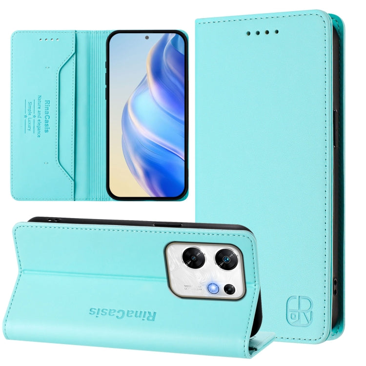 RC01 Dual-Folded Magnetic Suction RFID Leather Phone Case, For Infinix Note 40 5G, For Infinix GT 20 Pro 5G, For Infinix Note 40 Pro 4G / 5G, For Infinix Note 40 4G, For Infinix Hot 40 4G / Hot 40 Play, For Infinix Zero 30 4G