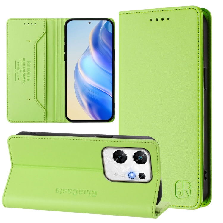 RC01 Dual-Folded Magnetic Suction RFID Leather Phone Case, For Infinix Note 40 5G, For Infinix GT 20 Pro 5G, For Infinix Note 40 Pro 4G / 5G, For Infinix Note 40 4G, For Infinix Hot 40 4G / Hot 40 Play, For Infinix Zero 30 4G