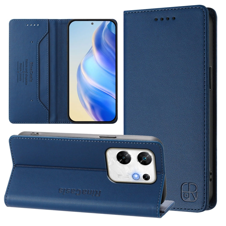 RC01 Dual-Folded Magnetic Suction RFID Leather Phone Case, For Infinix Note 40 5G, For Infinix GT 20 Pro 5G, For Infinix Note 40 Pro 4G / 5G, For Infinix Note 40 4G, For Infinix Hot 40 4G / Hot 40 Play, For Infinix Zero 30 4G