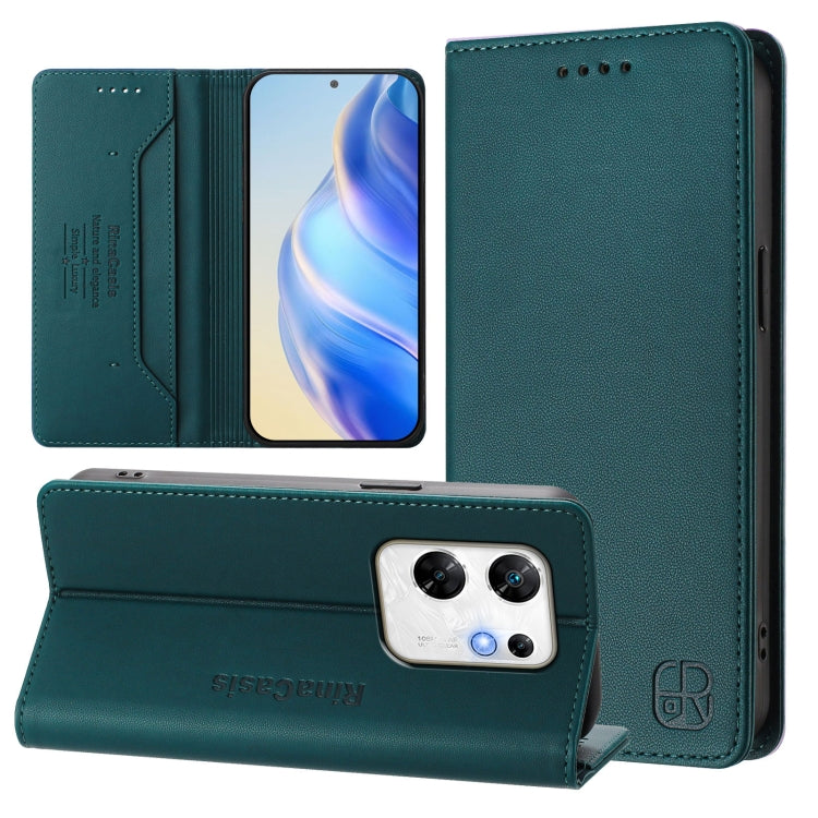 RC01 Dual-Folded Magnetic Suction RFID Leather Phone Case, For Infinix Note 40 5G, For Infinix GT 20 Pro 5G, For Infinix Note 40 Pro 4G / 5G, For Infinix Note 40 4G, For Infinix Hot 40 4G / Hot 40 Play, For Infinix Zero 30 4G