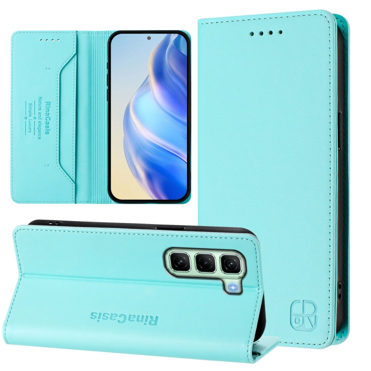 RC01 Dual-Folded Magnetic Suction RFID Leather Phone Case, For Infinix Hot 50i 5G / Smart 9 4G, For Infinix Hot 50 Pro+ 4G, For Infinix Hot 50 4G, For Infinix Hot 50 5G, For Infinix Zero 40 4G / 5G, For Infinix Note 40X 5G