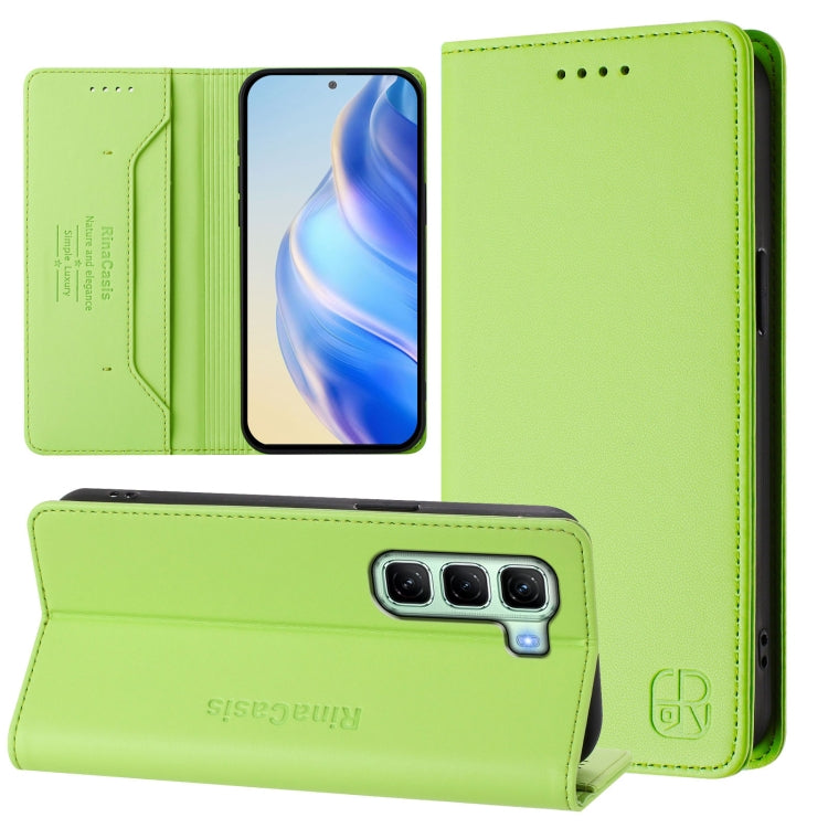 RC01 Dual-Folded Magnetic Suction RFID Leather Phone Case, For Infinix Hot 50i 5G / Smart 9 4G, For Infinix Hot 50 Pro+ 4G, For Infinix Hot 50 4G, For Infinix Hot 50 5G, For Infinix Zero 40 4G / 5G, For Infinix Note 40X 5G