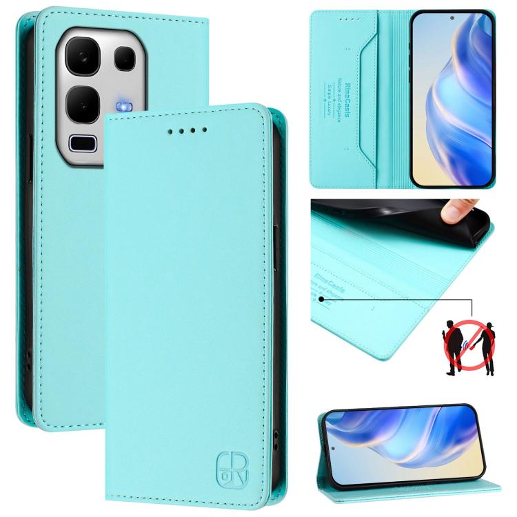 RC01 Dual-Folded Magnetic Suction RFID Leather Phone Case, For Infinix GT 50 Pro 5G, For Infinix Note Edge 5G, For Infinix Smart 20 4G, For Infinix Note 60 / 60 Pro, For Infinix Smart 10 Plus 4G, For Infinix Note 50s