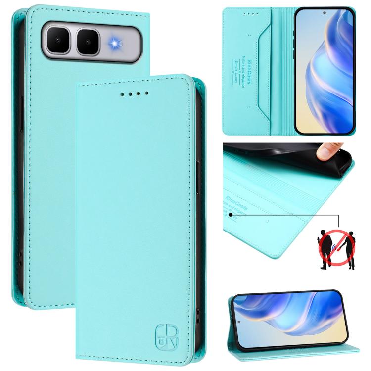 RC01 Dual-Folded Magnetic Suction RFID Leather Phone Case, For Infinix GT 50 Pro 5G, For Infinix Note Edge 5G, For Infinix Smart 20 4G, For Infinix Note 60 / 60 Pro, For Infinix Smart 10 Plus 4G, For Infinix Note 50s