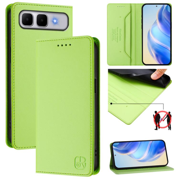 RC01 Dual-Folded Magnetic Suction RFID Leather Phone Case, For Infinix GT 50 Pro 5G, For Infinix Note Edge 5G, For Infinix Smart 20 4G, For Infinix Note 60 / 60 Pro, For Infinix Smart 10 Plus 4G, For Infinix Note 50s
