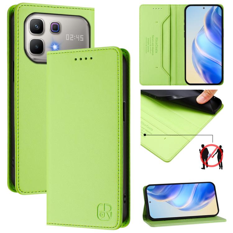 RC01 Dual-Folded Magnetic Suction RFID Leather Phone Case, For Infinix GT 50 Pro 5G, For Infinix Note Edge 5G, For Infinix Smart 20 4G, For Infinix Note 60 / 60 Pro, For Infinix Smart 10 Plus 4G, For Infinix Note 50s