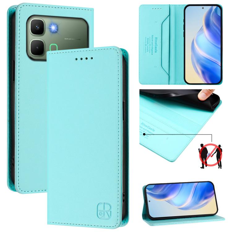 RC01 Dual-Folded Magnetic Suction RFID Leather Phone Case, For Infinix GT 50 Pro 5G, For Infinix Note Edge 5G, For Infinix Smart 20 4G, For Infinix Note 60 / 60 Pro, For Infinix Smart 10 Plus 4G, For Infinix Note 50s