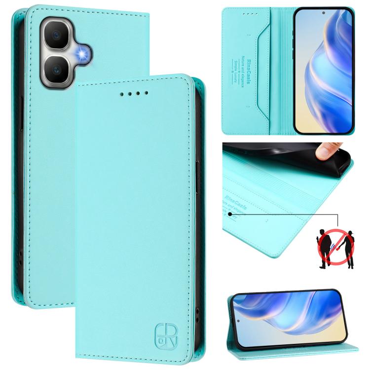 RC01 Dual-Folded Magnetic Suction RFID Leather Phone Case, For Infinix GT 50 Pro 5G, For Infinix Note Edge 5G, For Infinix Smart 20 4G, For Infinix Note 60 / 60 Pro, For Infinix Smart 10 Plus 4G, For Infinix Note 50s