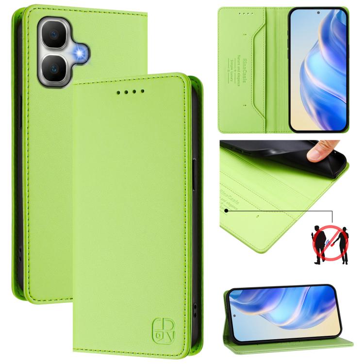 RC01 Dual-Folded Magnetic Suction RFID Leather Phone Case, For Infinix GT 50 Pro 5G, For Infinix Note Edge 5G, For Infinix Smart 20 4G, For Infinix Note 60 / 60 Pro, For Infinix Smart 10 Plus 4G, For Infinix Note 50s