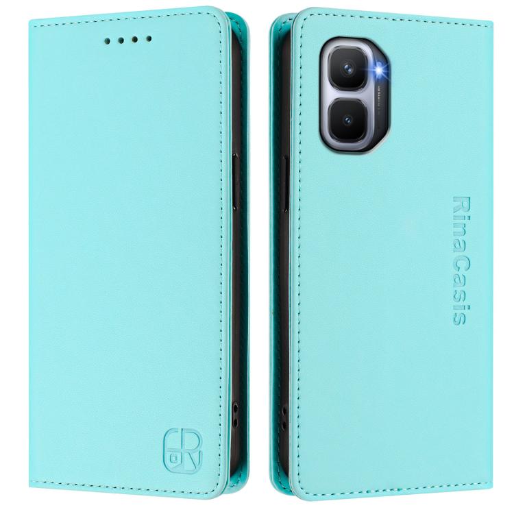 RC01 Dual-Folded Magnetic Suction RFID Leather Phone Case, For Infinix GT 50 Pro 5G, For Infinix Note Edge 5G, For Infinix Smart 20 4G, For Infinix Note 60 / 60 Pro, For Infinix Smart 10 Plus 4G, For Infinix Note 50s