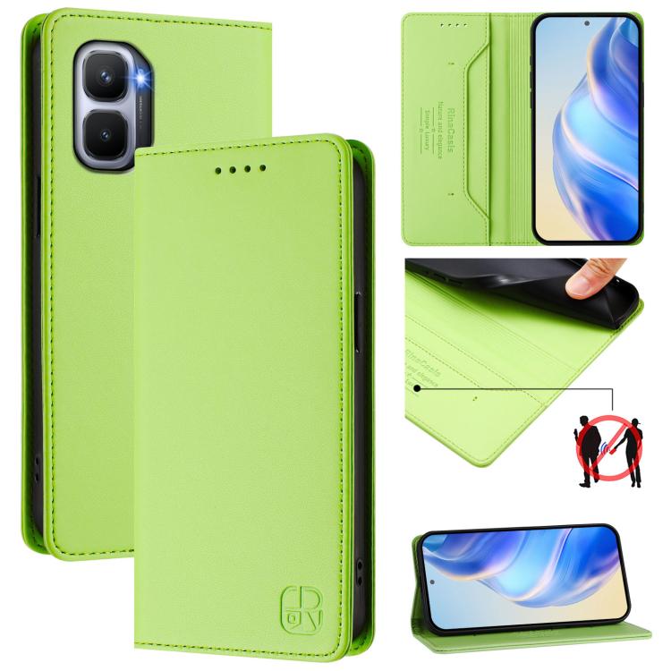 RC01 Dual-Folded Magnetic Suction RFID Leather Phone Case, For Infinix GT 50 Pro 5G, For Infinix Note Edge 5G, For Infinix Smart 20 4G, For Infinix Note 60 / 60 Pro, For Infinix Smart 10 Plus 4G, For Infinix Note 50s