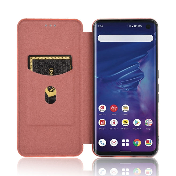 Carbon Fiber Texture Magnetic Horizontal Flip TPU + PC + PU Leather Case with Card Slot, For Fujitsu Arrows 5G (F-51A), For Fujitsu Arrows Be4 (F-41A), For Fujitsu Arrows RX (Arrows M05), For Fujitsu Arrows U / 801FJ / Arrows J, For Kyocera Basio 4 KYV...
