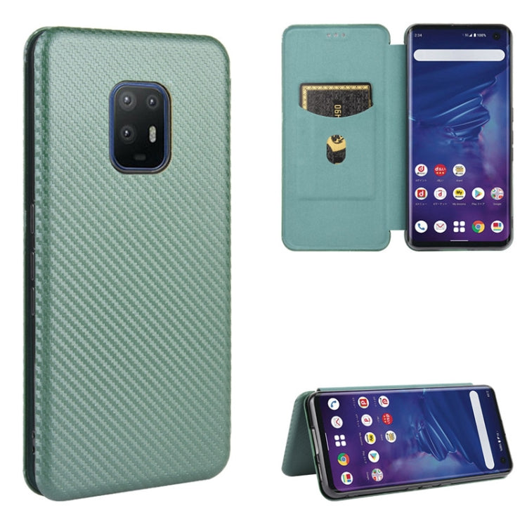 Carbon Fiber Texture Magnetic Horizontal Flip TPU + PC + PU Leather Case with Card Slot, For Fujitsu Arrows 5G (F-51A), For Fujitsu Arrows Be4 (F-41A), For Fujitsu Arrows RX (Arrows M05), For Fujitsu Arrows U / 801FJ / Arrows J, For Kyocera Basio 4 KYV...