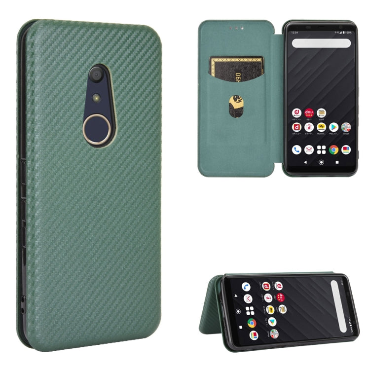 Carbon Fiber Texture Magnetic Horizontal Flip TPU + PC + PU Leather Case with Card Slot, For Fujitsu Arrows 5G (F-51A), For Fujitsu Arrows Be4 (F-41A), For Fujitsu Arrows RX (Arrows M05), For Fujitsu Arrows U / 801FJ / Arrows J, For Kyocera Basio 4 KYV...