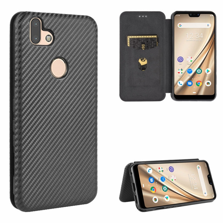 Carbon Fiber Texture Magnetic Horizontal Flip TPU + PC + PU Leather Case with Card Slot, For Fujitsu Arrows 5G (F-51A), For Fujitsu Arrows Be4 (F-41A), For Fujitsu Arrows RX (Arrows M05), For Fujitsu Arrows U / 801FJ / Arrows J, For Kyocera Basio 4 KYV...